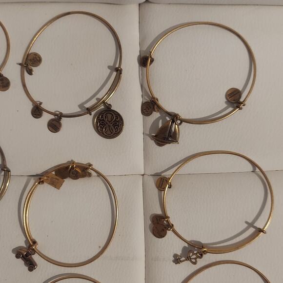 Authentic Alex and Ani Gold Tone Bracelet Lot of 16 - Picture 5 of 5